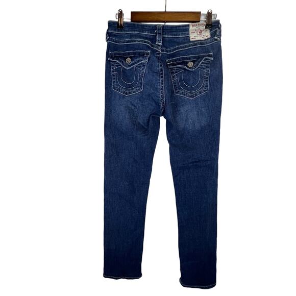 True Religion Y2K Billie Mid Rise Straight Medium Wash Jeans Size 29 - Picture 2 of 6